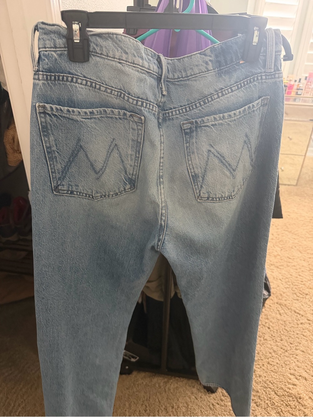 Mother Jeans Light Blue Women's Wide Leg Jeans - Picture 5 of 7